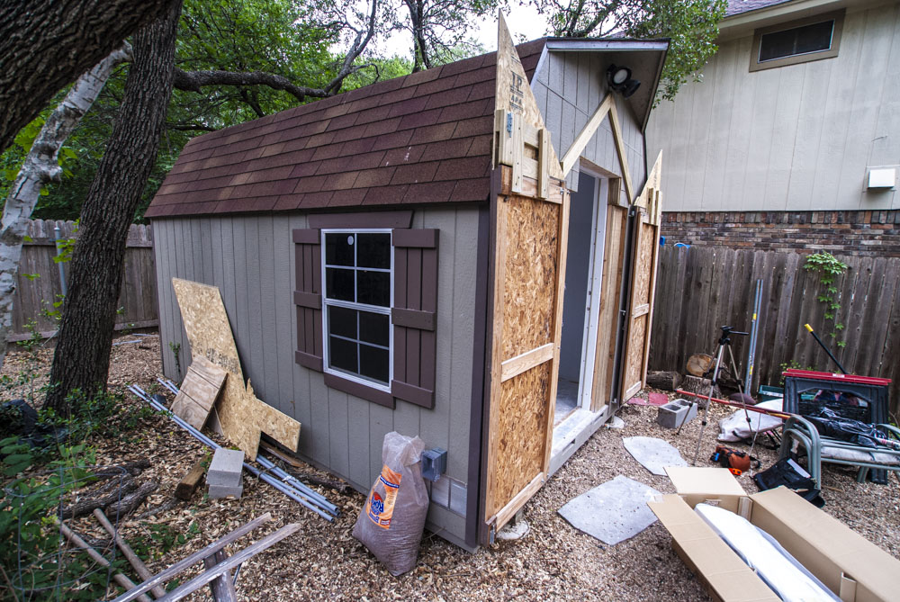 Backyard shed studio