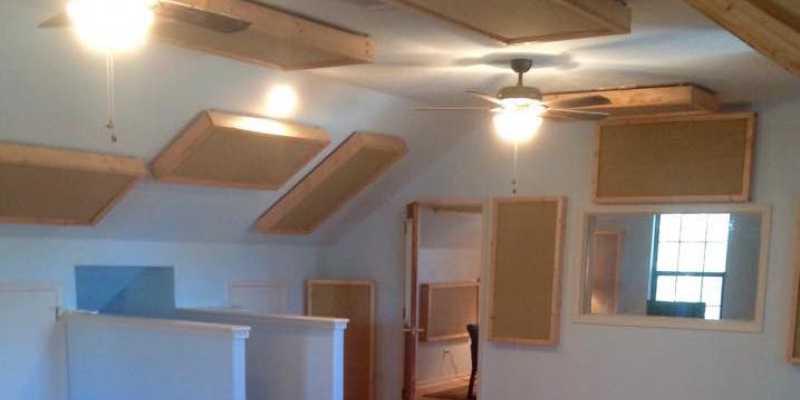 Tracking room after panels installed.