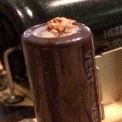 A damaged capacitor