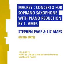 Stephen Page with Liz Ames - Mackey: Concerto for Soprano Saxophone